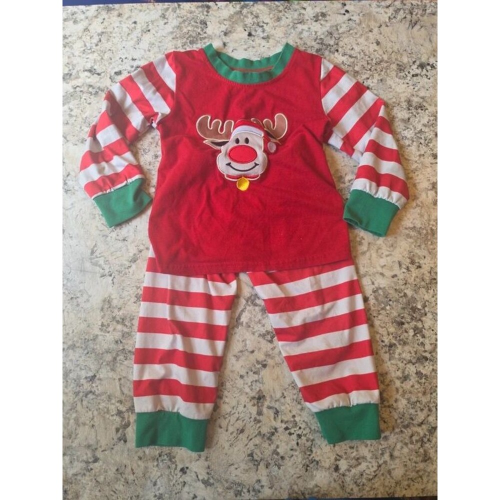 6-12M Reindeer Christmas Pajama Set